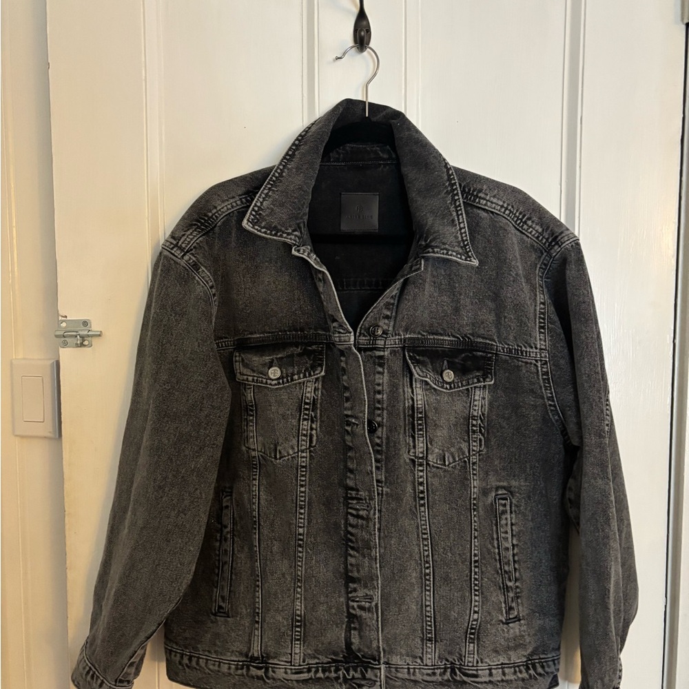 Anine Bing Charcoal Denim Jacket